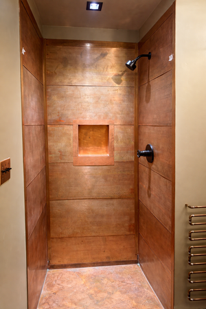 Copper Shower Co. Custom Copper Shower Surround | Award-Winning Bathroom Design
