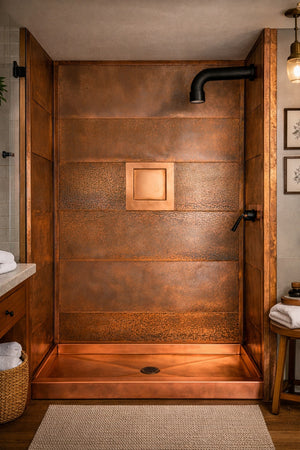 Copper Shower Co. Custom Copper Shower Pans