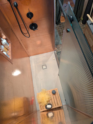 Copper Shower Co. Custom Copper Shower Surround | Award-Winning Bathroom Design