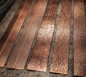 Copper Shower Co. Handcrafted Copper Texture Finishes.