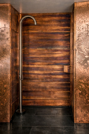 Copper Shower Co. Custom Copper Shower Surround | Award-Winning Modular Bathroom Design