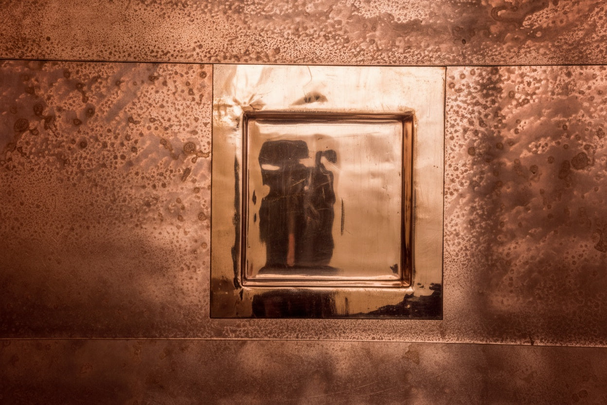 Copper Shower Niche in pure copper